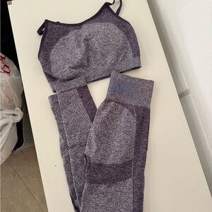 Dark Heather Purple Women's GymShark Set